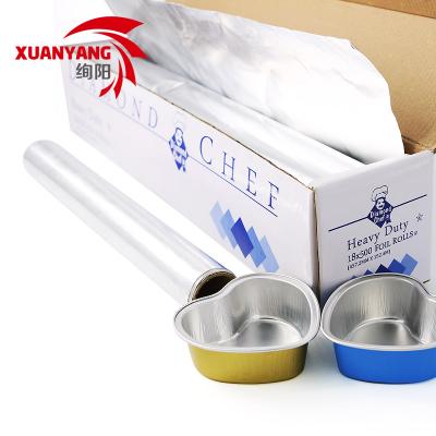 China Food Modern Design Kitchen Use Household Aluminum Foil With Packaging Cutter Roll for sale