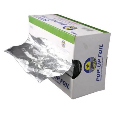 China Silver Aluminum Foil Food Grade 9 Inch 500CT Sheets And 12inch Aluminum Foil Pop Up Aluminum Foil for sale