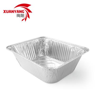 China Tabletop Deep Pan Half Size Aluminum Foil Steamer Disposable Foil Baking Container For Kitchen Takeout Use for sale