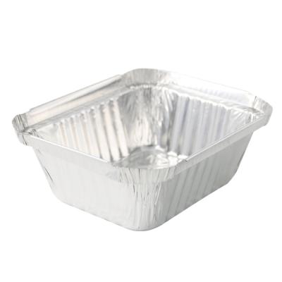 China Kitchen Use 450ML Aluminum Foil Disposable Container Aluminum Food Box Lunch Box For Hot Takeout for sale