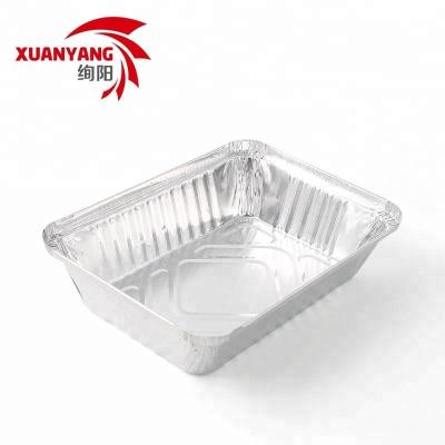 China Rectangle Microwavable Box For Aluminum Foil Pizza Box Aluminum Box for sale