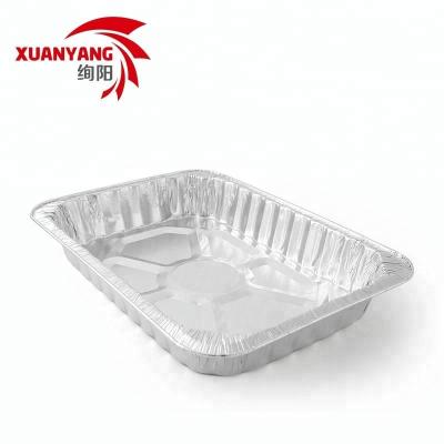 China Rectangular Rotisserie Pan Aluminum Foil Baking Trays Microwavable for sale