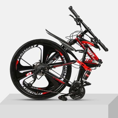 China Sports steel bikes for men and women 27.5 inch 26 inch 20 inch foldable mountain bikes with 21 speed and 24 speed for sale