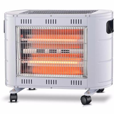 China 1500 Watt Outdoor Quartz Infrared Space Heater with White Mini Top and Front Heating Wheels for sale