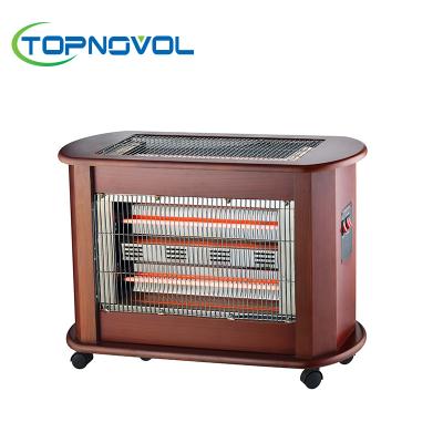 China Hot Sale Wood Quartz Heater And 3 Faces Biggest Heater CE/CB 2021 Fast Hot 5 Heating Elements And 5 Heating Pads 2400W for sale