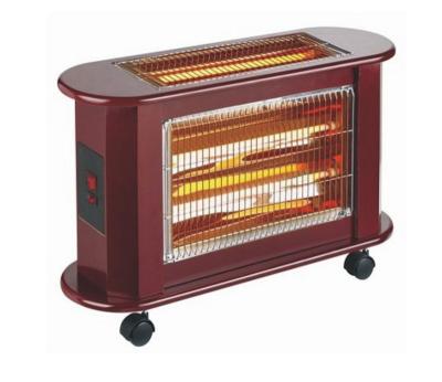 China Outdoor 2400W 3 Faces Freestanding Cabinet Quartz Wood Heaters With Wheels 5 Quartz Glass Tube Heaters Quartz for sale