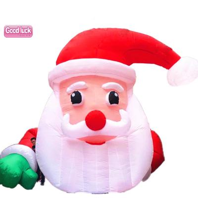 China Hot Selling Black Light Huge Giant Party Decoration Inflatable Santa Inflatable Outdoor Christmas for sale