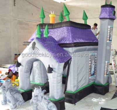 China Halloween Horrific Outdoor Decoration PVC Inflatable Theater House Party Inflatable Haunted Room Halloween for sale