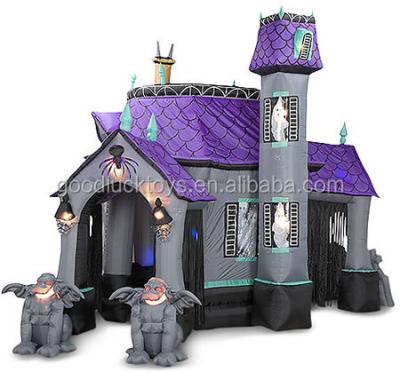 China Halloween Inflatable Outdoor Decoration Tent PVC Theater House Party Inflatable Haunted Room Halloween for sale