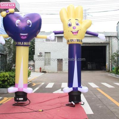 China 2018 Promotion Outdoor Advertising Inflatable Tube Dancing Huge Heart Shaped Dancer With Movable Hands For Home for sale