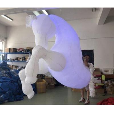 China Amusement Park Performance Inflatable LED Horse Unicorns Walking Costumes for sale