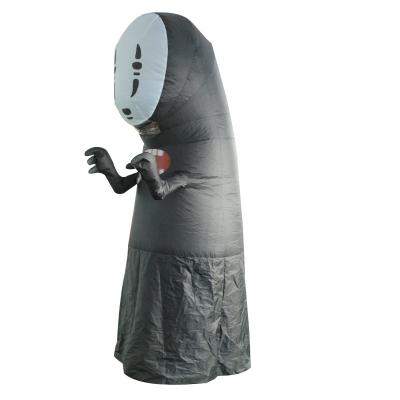 China PVC Halloween Costumes Party KTV Nylon Scary Faceless Male Vivid Party Event Props Inflatable Costume for sale