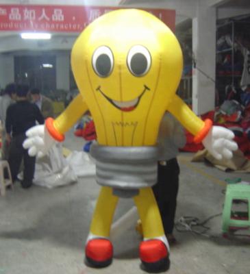 China PVC or PU coated oxford nylon inflatable light bulb costume, cartoon inflatable light bulb mascot costume/inflatable light balloon model for sale