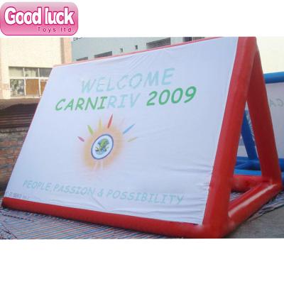 China Outdoor inflatable promotion water disply advertising floating frame, inflatable sealed billboard with banner for sale