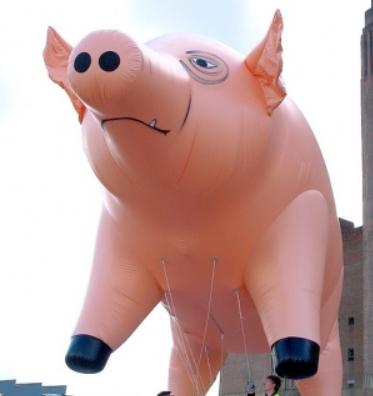 China Eco-friendly Type Giant Helium Balloon Inflatable Balloon Advertising Pink Inflatable Flying Pig for sale