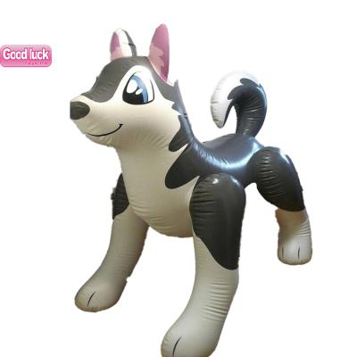 China Custom large husky dog ​​airtight seal b 0.25mm pvc explosion airtight animal inflatable sled dog for decoration for sale