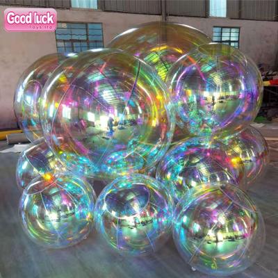 China Planter Mosaic Mirrored Tile Large 80cm Durable Attractive Outdoor Lighting Giant Motor Battery Gold Mirror Disco Hanging Inflatable Ball for sale