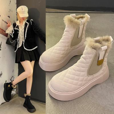 China Madame Winter Boots For Women Anti-slippery Plush Fashion Platform Snow Boots For Women 2021 Botas De Nieve Para Mujer for sale