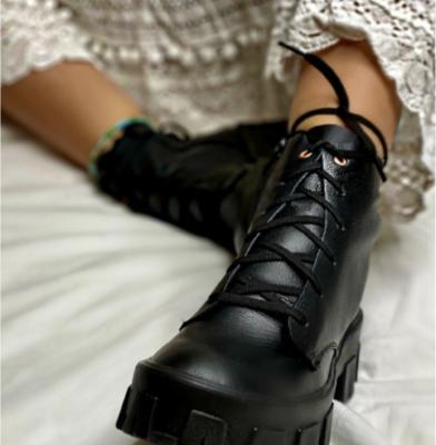 China New Autumn Anti-slippery Winter Women Leather Trim Martin Boots Plus Size Short Ankle Boots Ladies Botas Martin Mujer for sale