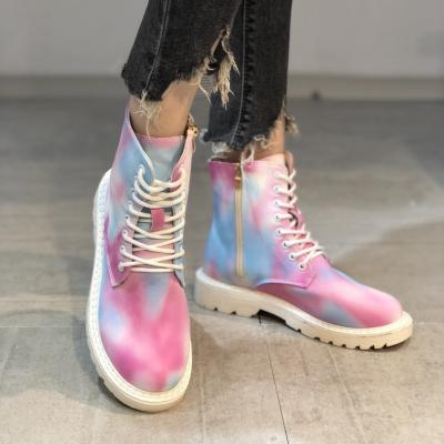 China New Fashion Anti-slippery Women Autumn Winter Design Colorful Boots For Ladies Martens Ankle Boots Botas De Mujer for sale