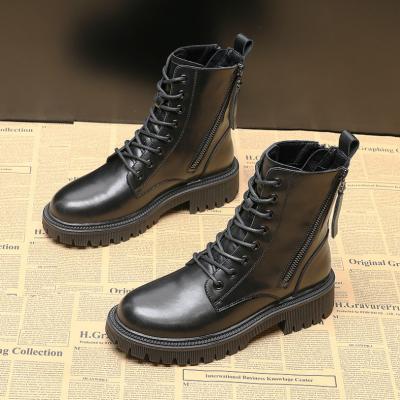 China 2021 Spring Autumn Winter New Women's Thermal Martens Genuine Leather Boots Short Boots Women for sale