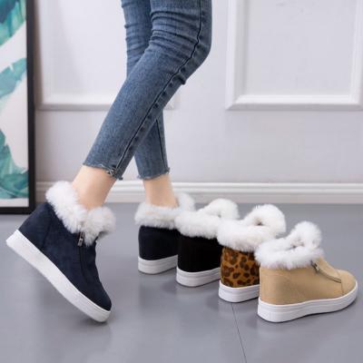 China Winter Thermal Thick Fur Internal Fashion Shoes Increase Cotton Casual Short Boots For Women Winter Shoes Flats Plush Warm Snow Boots for sale