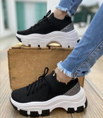 China CUSHIONING 2021 new fashion platform plus size 12 shoes for women sport comfortable breathable casual shoes for sale