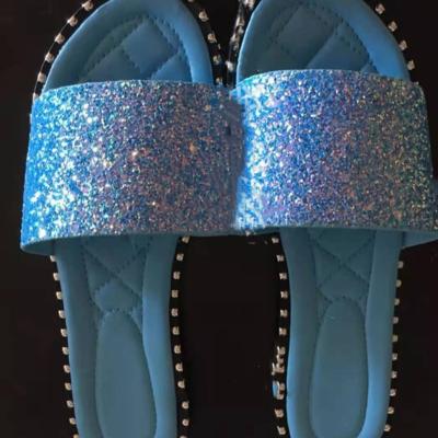 China Fashion Lady Shoes 2020 Fashion Trend New Plus Size Women's Sandals Outdoor Flat Slides Slippers Rhinestone Women's Shoes for sale