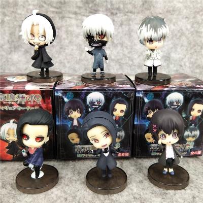 China Toy Japanese Anime Tokyo Ghoul Tokyo Avengers Ken Kaneki PVC Action Numbers 6 Pcs Figure Toys for sale