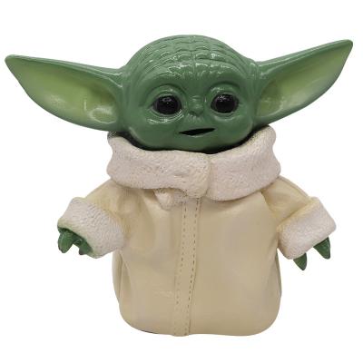 China Hot Selling Cartoon Figure Toy Babyyoda Baby Yoda Star Wars Mandalorian Baby Yoda Ornament 15cm Resin Alien Toy for sale