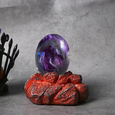 China Luminous Resin Decoration Design Harry Potter Game NEW Of Thrones Dragon EGG Action Figure Decoration Resin Cool Luminous Toys for sale