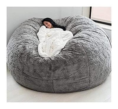 China Fur Bestselling Giant Bean Bag Sofa Bed Amazon Fabric Interior Pouf for sale