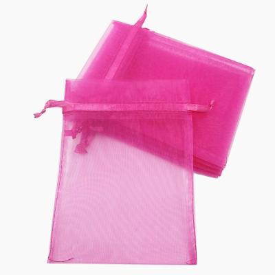 China Drawstring Bags, Jewelry Favor Pouches Gift Bags 5x7 Inch Density Rose Organza Bags 35 Inch Density Mesh Bags for sale