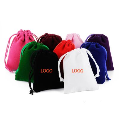 China Custom Eco - Friendly With Logo Jewelry Suede Jewelry Pouch Packaging Velvet Bags Custom Made Jewelry for sale