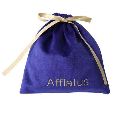 China Recyclable Wholesale Drawstring Pouch Tissue Packaging Gift Bags Velvet Favor Bags for sale