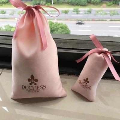 China Factory Eco-friendly Print Felt Fabric Jewelry Pouch Bag Velvet Pouch Bag Jewelry for sale