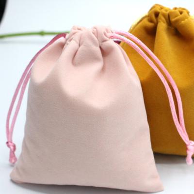 China Promotionaljewelry Eco-friendly Pouch Bag Drawstring Makeup Bag Velvet Bag for sale