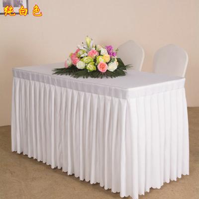 China Disposable custom-made exhibition activity setoffice room conference table skirt table skirt engagement rectangular tablecloth for sale