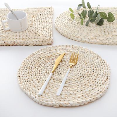 China Amazon Stocked Top Selling Kitchen Accessories 100% Natural Plant Plankton Water Hyacinth Place Mat Sets Zero Waste for sale