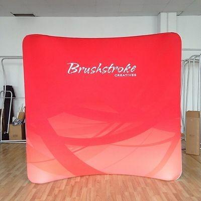 China Indoor Outdoor Advertising Display Customized Backdrop Tension Fabric Wall Display Stand for Trade Fair Portable Exhibition Booth for sale