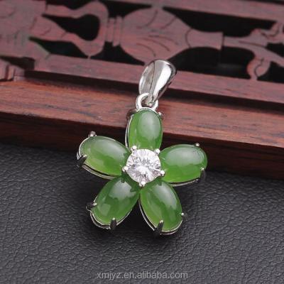 China Hetian Jade Pendant 925 CLASSIC Natural Personality Silver Water Drop Jasper Pendant for sale