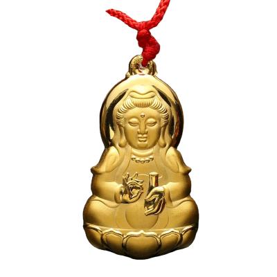 China CLASSIC 999 pure gold Guanyin pendant Bodhisattva thickened gold necklace factory direct sales for sale