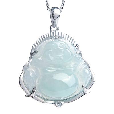 China Female Pendant Necklace Jade Pendant Women Big Belly Female Buddha Maitreya from Sterling Silver Ice Seed Jade Buddha from CLASSIC 925 for sale