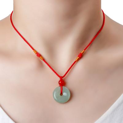 China CLASSIC Wholesale Natural Gemstone Donuts Carve Round Jade Pendant for sale