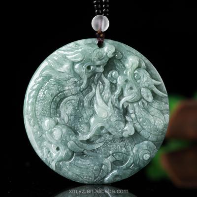 China Religious Natural Myanmar A Jade Dragon Asylum Dragon Asylum Zodiac Dragon Jade Pendant Ice Pendant Wholesale Cargo for sale