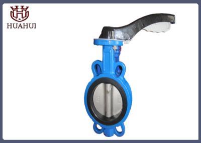 China Rubber Seated Wafer Butterfly Valve Cast Iron DN50 With Handle Operation for sale