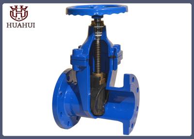 China 12 Inch Water Line Gate Valve , Rubber Double Disc Gate Valve No Rising Stem for sale