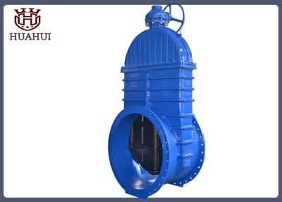 China DN1200 Resilient Seated Gate Valve With Gearbox Type SS410 Stem DIN3352 Standard for sale