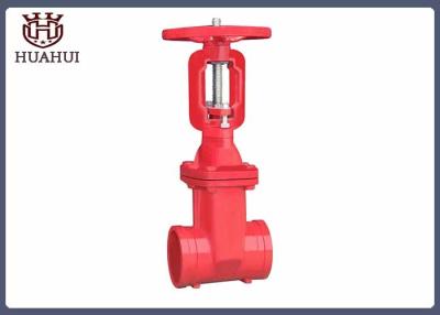 China Groove End Rising Stem Gate Valve , Stainless Steel Gate Valve For Water Pipelines for sale