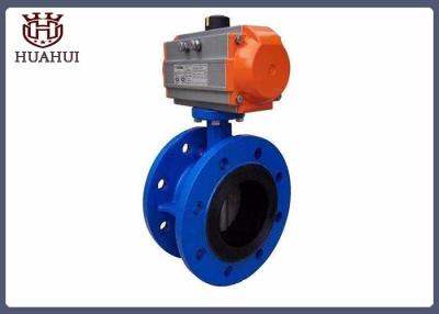 China Ductile Iron Pneumatic Operated Butterfly Valve Epoxy Coated Anti Corrosion for sale